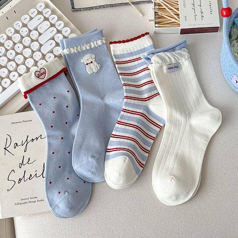 Butter Bear Crew Socks