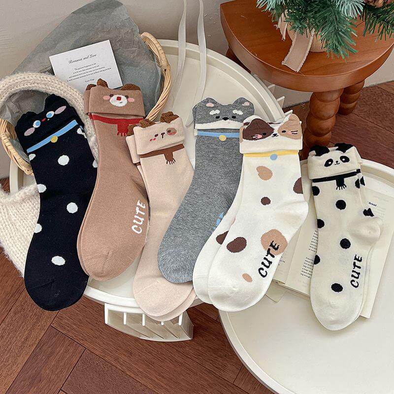 Peanut Penguin Crew Socks