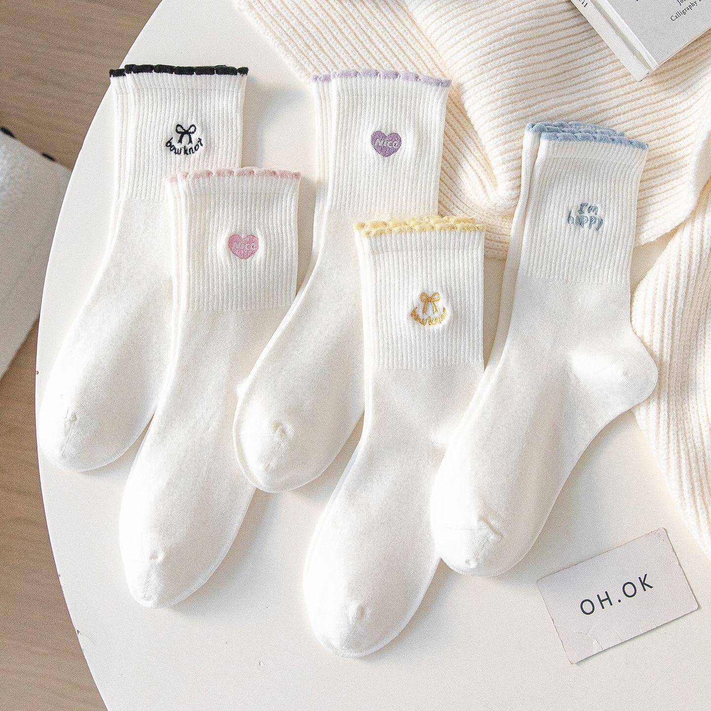 Butter Canelé Puppy Crew Socks (Coffee)