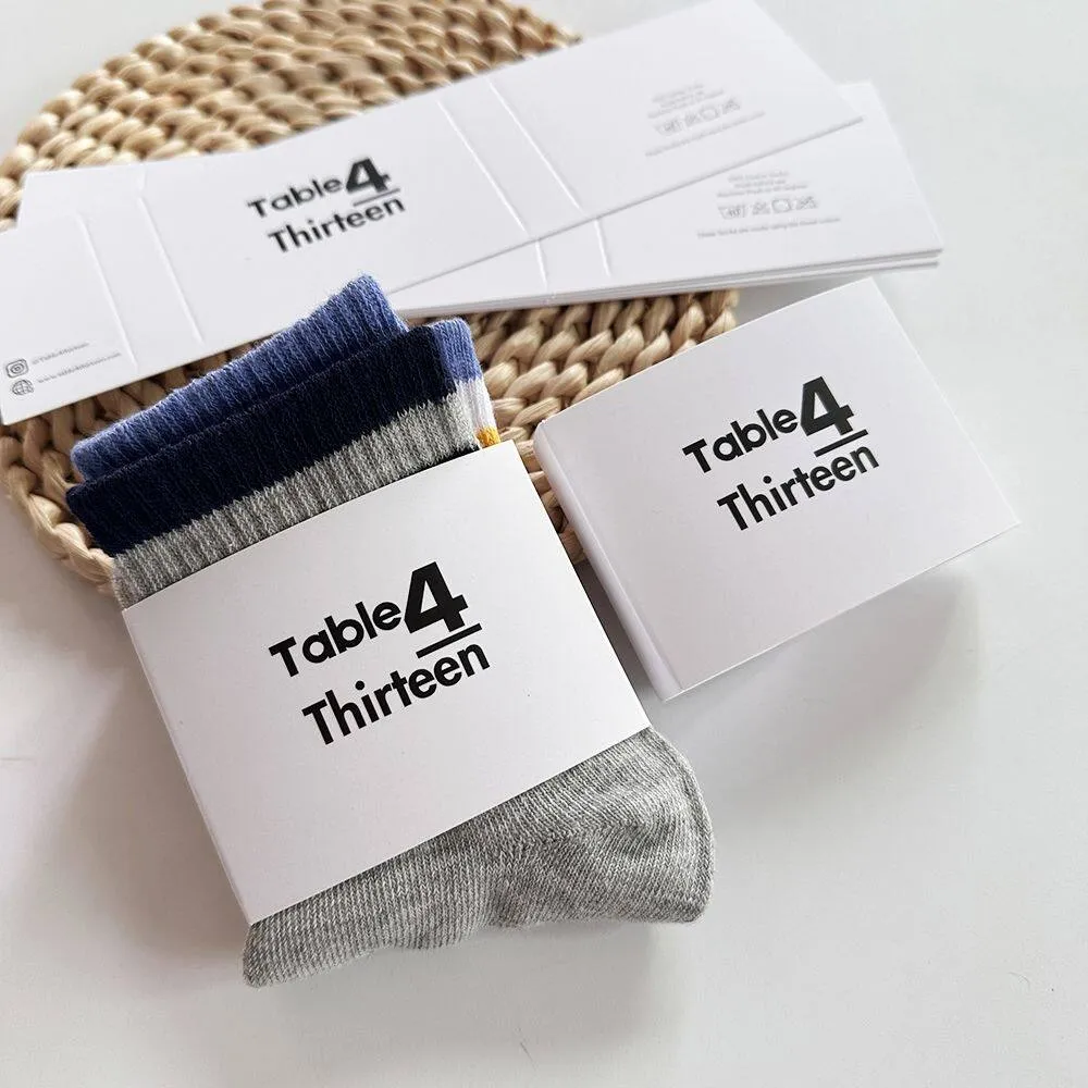 Display of socks with belly band packaging