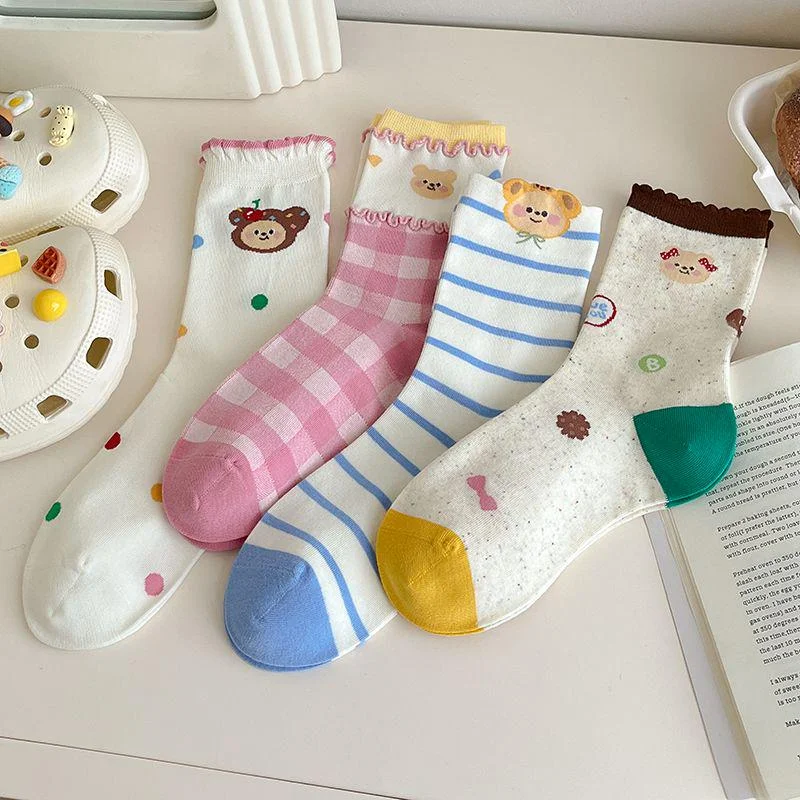 Butter Bear Crew Socks